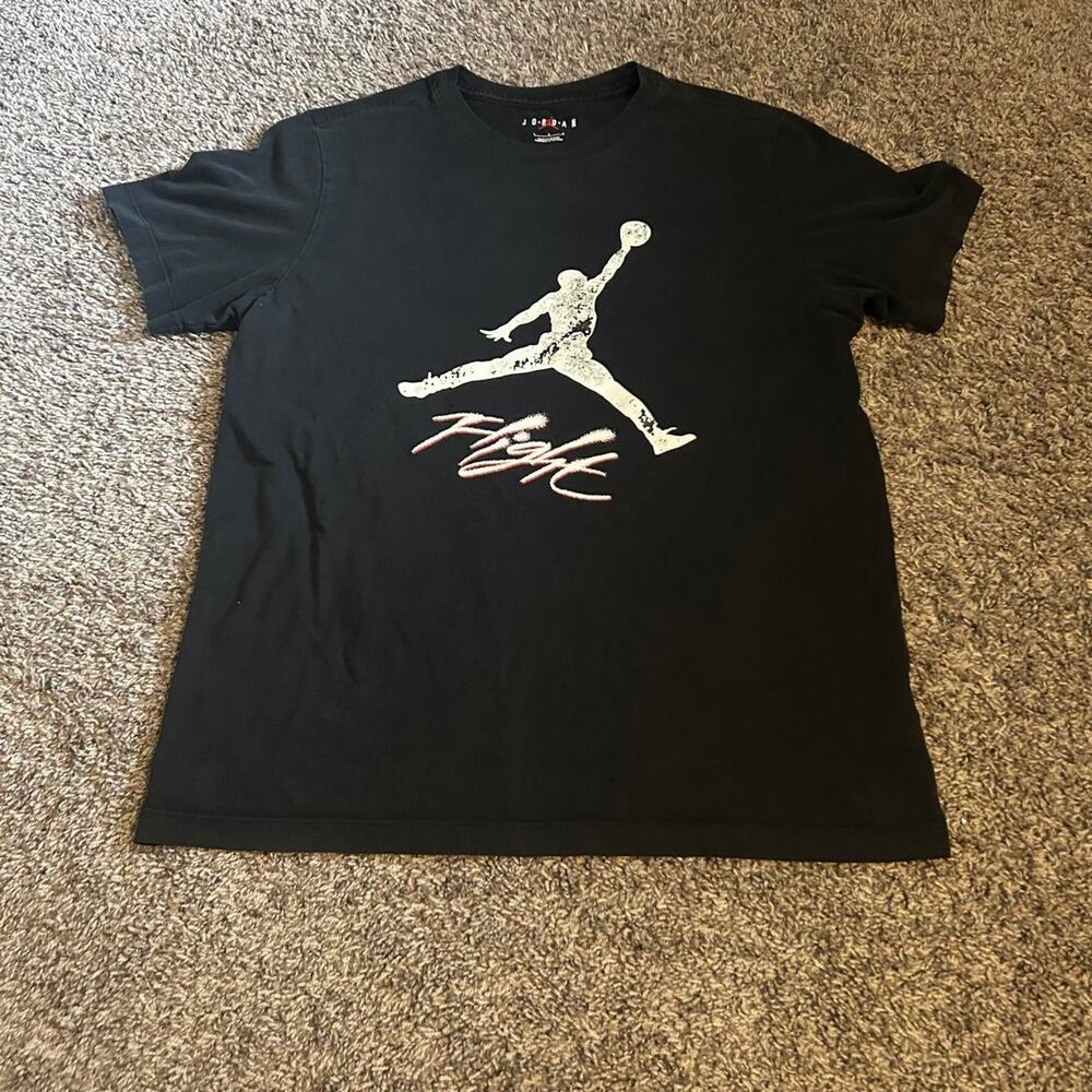 Black jordan tee with faded